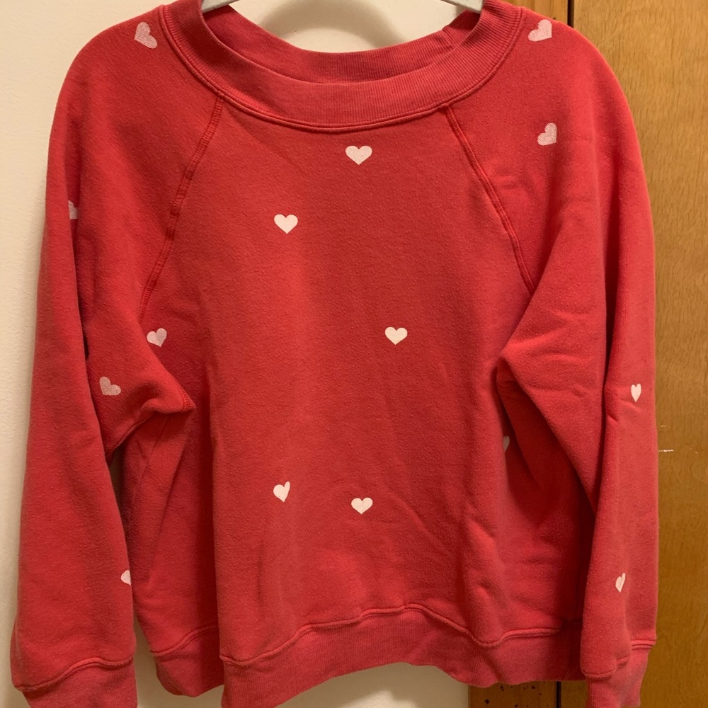 Wildfox heart print crewneck sweatshirt